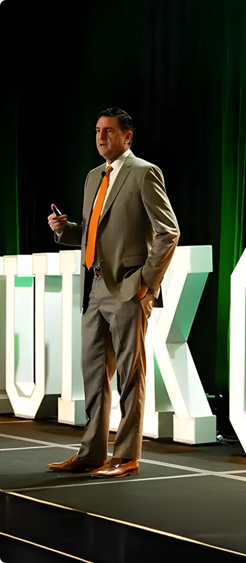 Jason addressing the Quick Quack team